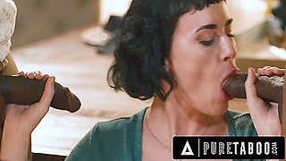 Dirty Boss Taunts Employees Wife Olive Glass Over Her Dirty Past During Diner