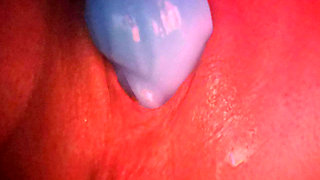 Whore fucks her used loose cunt