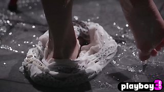 Glorious blondie COUGAR Kenna James passion striptease and steaming posing sesh