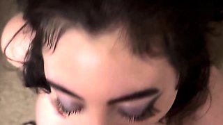 Wet and messy amateur blowjob and handjob