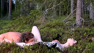 Swedish amateur couple first time in forest - Sessa Skye gets fucked doggystyle 4K
