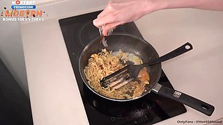 Morning with young wife starts not with breakfast, but with hot fucking in kitchen