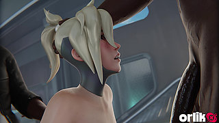 Overwatch Mercy Dr. Ziegler - Patient’s BBC Double Penetration Animation