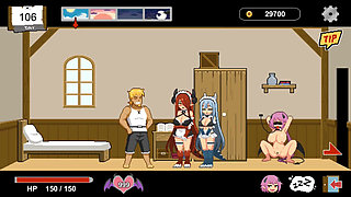 Hentai Game - Handyman Fantary - Fucking the Succubus and Bar Waitress H Scenes