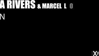 Marcello's oiled titty fuck trailer