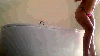 pounding dildo on the edge of the bath (Yasmine 22yo)