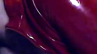 Latex MILF Serves The Neighbor Boy With Her Mouth