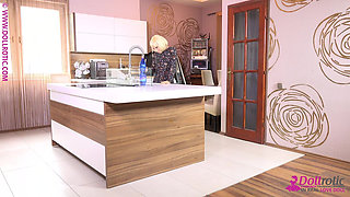 Multilayer Zentai Suits in Kitchen