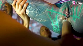 Lily Lu In Tattooed Girl Got Caught Fucking Herself With A Big Toy, Anal, Bj, Cumshot