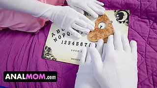 Using a ouija board, step son spooks step mommy into believing there is a pervert ghost in their house