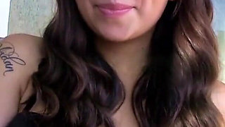 18 years old asian teen Kat Dior POV swallow blowjob