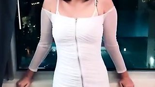 Sabrina Lynn itssabrinalynn Strips White Lingerie Video