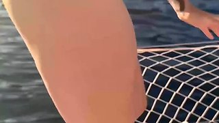 A pleasant day on vacation ends in teen babes sucking his dick POV