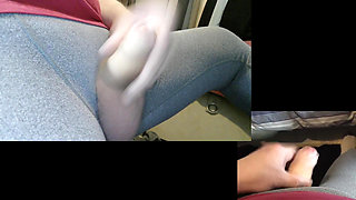 I am Way to Horny . cum fountain. gym pants. wank