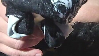 Panties up High Feet Dangling Her Tails a Wagging