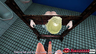 Saber: Wet Anime Girl in Public Toilet Rule34 Animation Mouth Fuck Deepthroat Near Wall with Sensual Moans, Bondage Blowjob