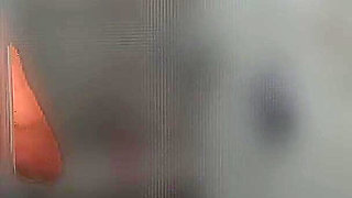 Brunette Big Tits Touches in the Bathroom After Gym