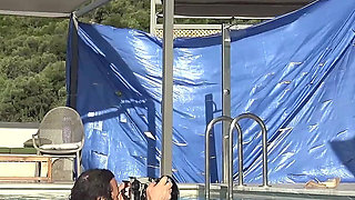 Behind the Scenes of All Natural MILF Julia North Underwater Soft in the Pool