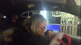 Amateur blonde Kaira in mini skirt masturbation scene