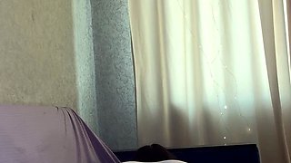 rub your pussy on the bed watching porn