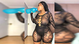 BBW Squirts Masturbating & Stripteasing