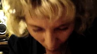 Real amateur blonde gives a hot POV blowjob on the train