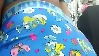 Sexy Filipina MILF, Shaking, Rubbing, & Smacking Her Big Smurf Ass & Pussy