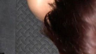 Fit redhead Alexa sucks cocks in the gloryhole for the first time POV