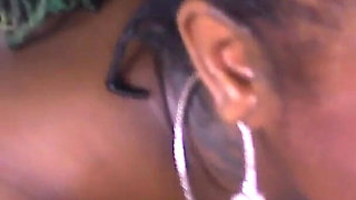 Ebony milf gets cum on her tits