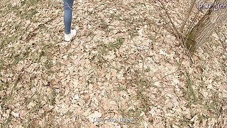 A Walk for Snowdrop Flowers Ended with a Blowjob in the Middle of the Forest - Black Lynn
