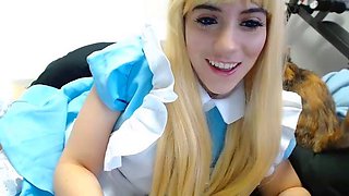 Hottest Amateur 19yo Blonde Teen going solo on Webcam