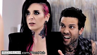 Joanna Angel and Mia Malkova Share Dick with Hot Babysitter