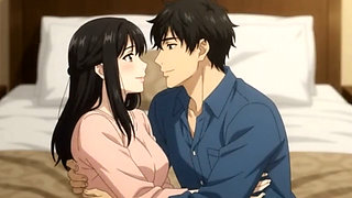 Stepsister and stepbrother share a room in hotel on vacation