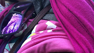 It’s Rather Nippy Out! Playing with My Boobs and Bush During a Freezing Walk in the Woods!