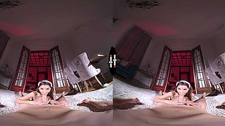Maid delivers sensual uniform blowjob in VR hardcore passion