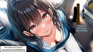 Spanish Hentai JOI - Naughty masturbates you on the Japanese train.