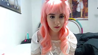 Cute blonde amateur webcam teen masturbating