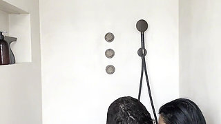 My Busty Girlfriend Yasmina Khan Gets Hot in the Shower and Gets All My Milk Out of Me