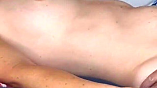 Hotwife receives second cumshot on her belly after rough missionary fucking