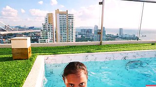 Big ass Thai GF first time anal fucking