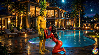 Poolside Passion Under the Stars - AI Hentai ASMR