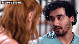 Nympho redhead mom with big breast shagged in hairy vagina