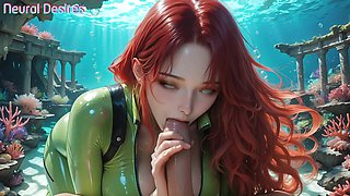 Alluring mermaid shares sensual POV passion in fantasy encounter