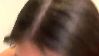 Wet and messy amateur blowjob and handjob