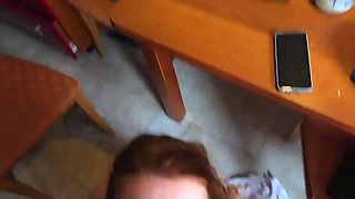 Pounding my Acquaintance's Lewd Wifey Right in the Kitchen.