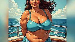 Hot Women Enjoying Yacht Ai Art
