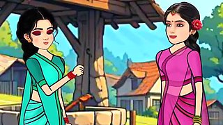 Busty Indian Girl Secret Affair - Cartoon Blowjob to Big Dick Boyfriend