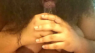 Having fun squirting in the shower