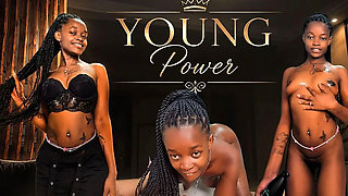 Casting a Busty Young African Slut Fucking Her Tight Pussy and Getting a Happy Ending Blowjob!