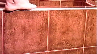 Horny MILF Blindfolded Sucks and Fucks in Steamy Bathtub